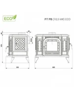 Poêle à bois sur pied P7 ECO 10,5 kw Chargement frontal et latéral – Image 9
